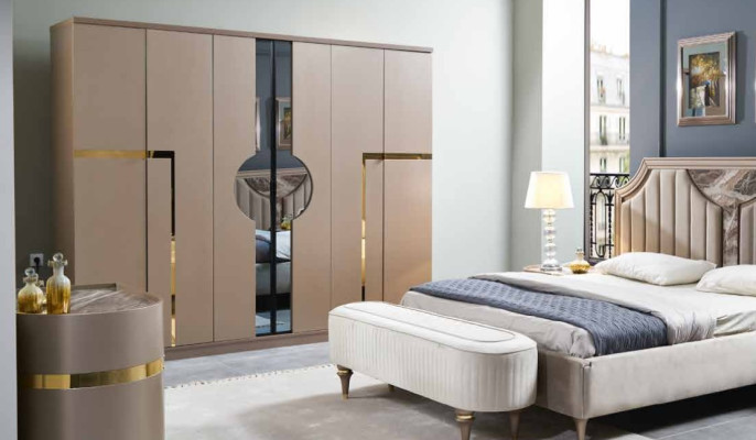 Armario de ropa Lujo Armario Dormitorio Muebles Estilo Italiano Madera Armarios