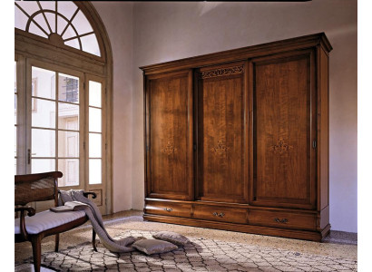 Armario con puertas correderas Armario de madera real Lujo Armarios Muebles italianos