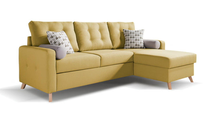 Sofá de esquina moderno con función de cama