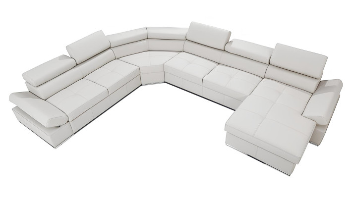 XXL sofá de esquina conjunto de diseño 100% CUERO ITALIANO