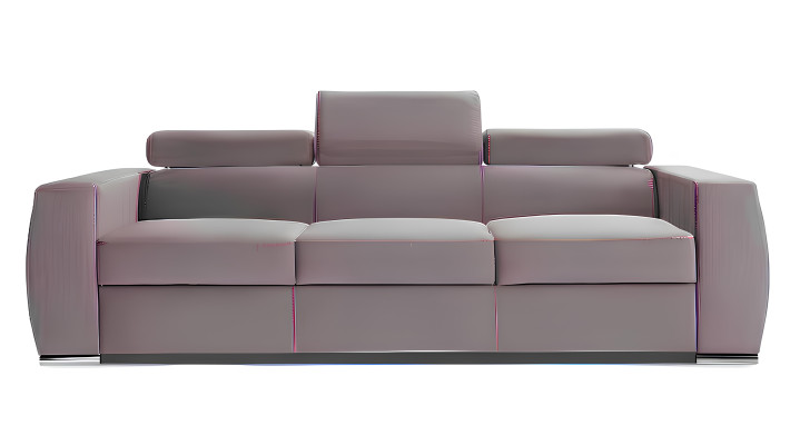 Sofá moderno de tres plazas con función de cama en tela
