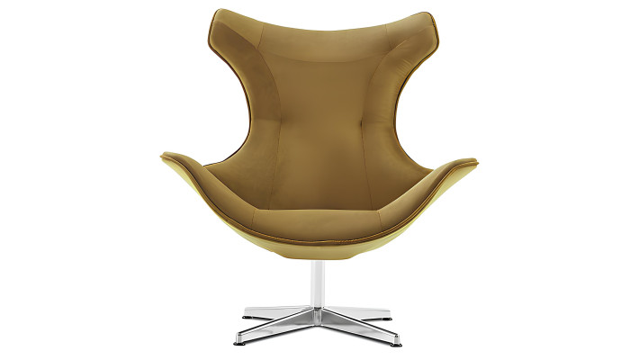Sillón moderno de cuero fabricado en madera real en diferentes colores