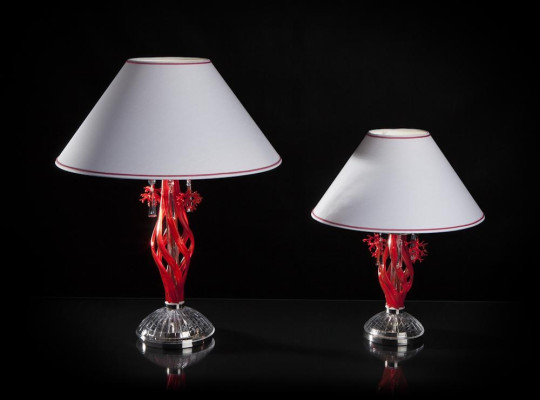 Lámparas de mesa rojas Lampada da tavolo Lampade Cristallo Moderne