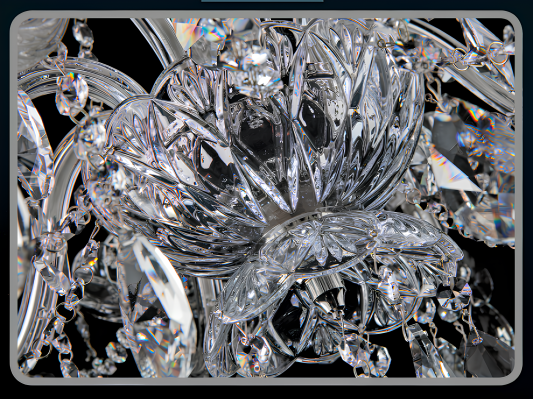 Lámpara de mesa de cristal Elite Bohemia nueva