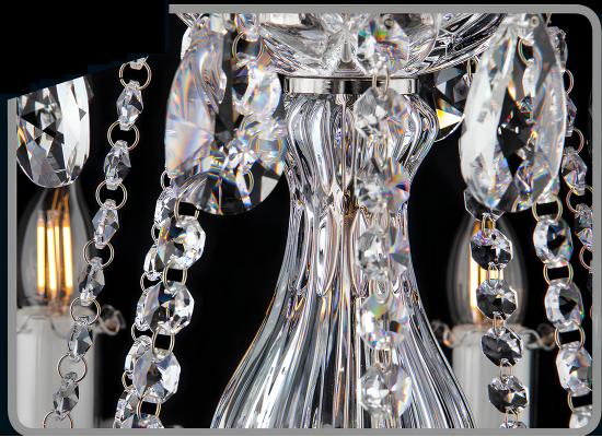 Candelabro de cristal Bohemia
