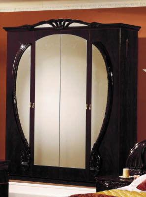 Conjunto de dormitorio de lujo moderno cama 2 mesas de noche 6 piezas madera
