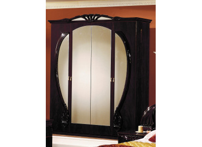 Conjunto de dormitorio de lujo moderno cama 2 mesas de noche 6 piezas madera