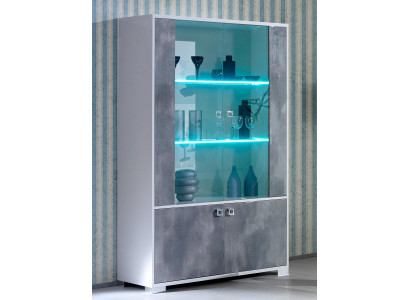 Conjunto de muebles con vitrina doble, consola, mesa RTV, vitrina de vidrio para la sala