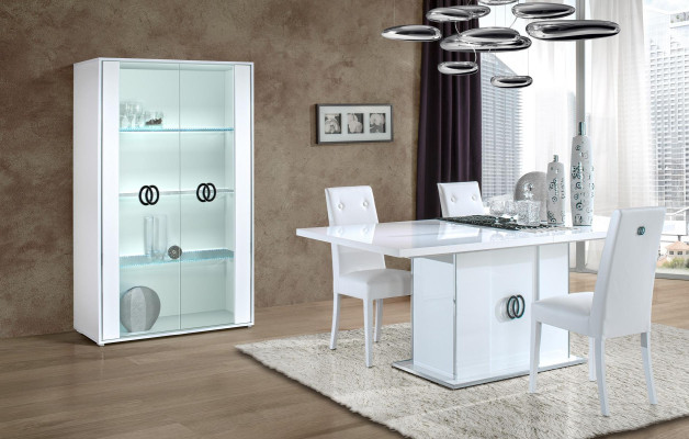 Vitrina armario de 2 puertas vitrina salón muebles diseño vidrio nuevo
