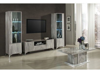 Móvil RTV salón 2xVitrina armarios salón diseño moderno set 3 piezas
