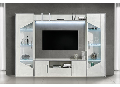 Juego de muebles de salón de 4 piezas Vitrina Moderna Grupo Madera Nueva