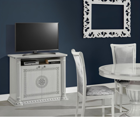 Comò rtv televisore lucido bassa credenza design scaffali tv legno Italia