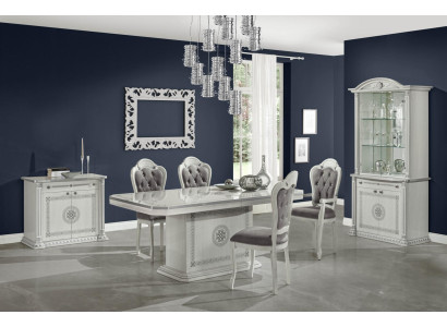 Mesa de comedor mesa sala de comedor mesas lujo madera blanca diseño moderno muebles italianos