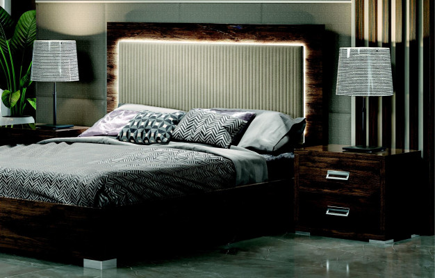Juego de camas con mesitas de noche, estructura de cama, 3 piezas