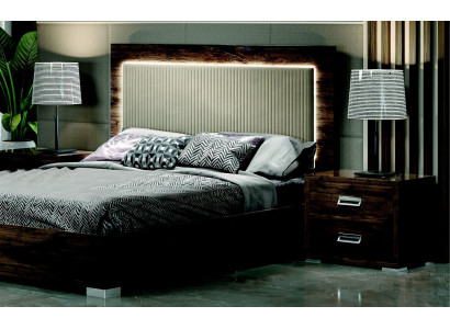 Juego de camas con mesitas de noche, estructura de cama, 3 piezas