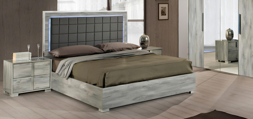 Juego de dormitorio cama mesita lujo madera tapizada camas mesitas nuevo 3 piezas.