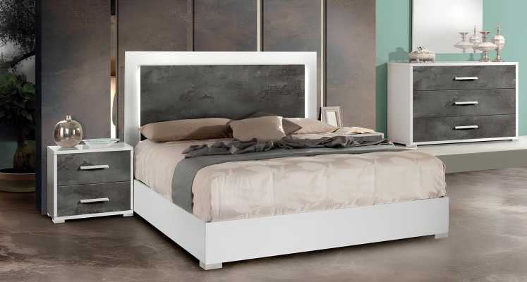 Cama con mesitas de diseño de lujo doble hotel 3 piezas