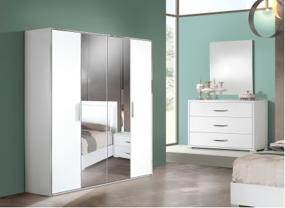 Armario de lujo de 4 puertas moderno muebles de madera diseño