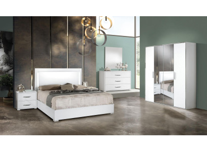 Cama de lujo para dormitorio con estructura tapizada diseño lujo cama matrimonial hotel blanco