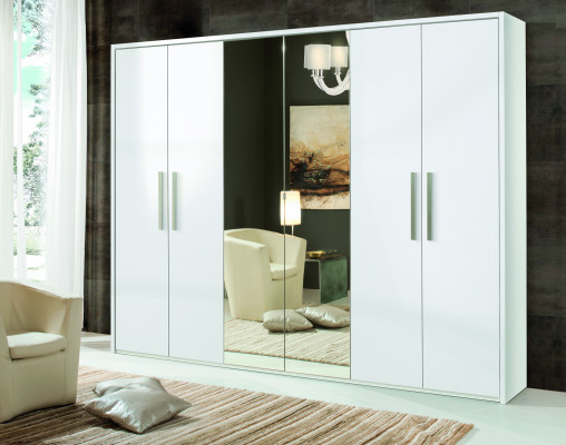 Armario de 6 puertas muebles de diseño espejo nuevo