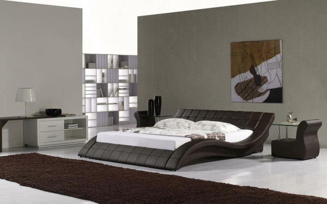 Cama tapizada de diseñador blanca Cama Camas Cama de cuero Cama doble Cama matrimonial Cama de diseñador