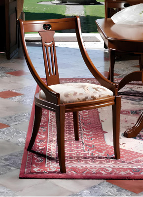 Conjunto de sillas clásicas con tapicería de diseño 4x barroco de madera