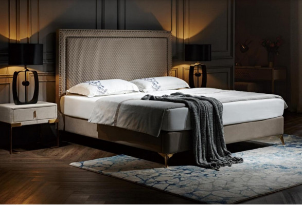 Cama doble cama cama de matrimonio diseño de lujo lujo cama tapizada diseño cama cuero camas