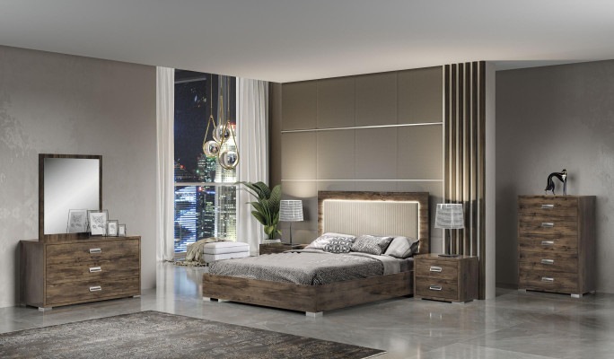 Cómoda de diseño en madera para dormitorio moderno
