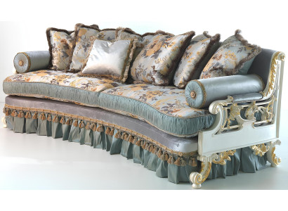 Sofá de diseño para 4 personas azul italiano