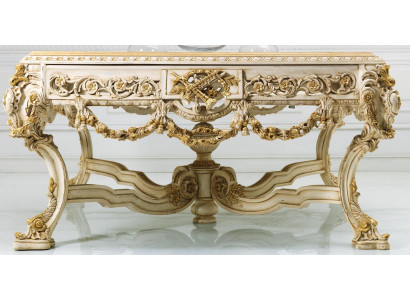 Mesa de comedor de madera maciza estilo antiguo