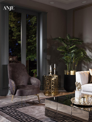 Juego de sofá de tres plazas y sillón moderno