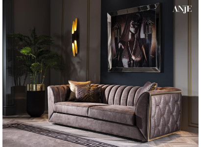 Juego de sofá de tres plazas y sillón moderno