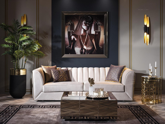 Sofá moderno blanco mesa de café sofá tapizado sala de estar sofás de tela