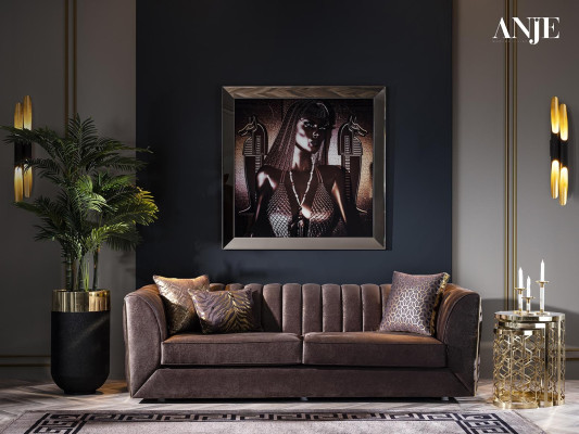 Moderno juego de sofás de acero inoxidable lujo muebles para sala nueva