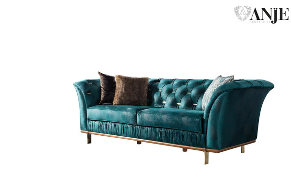 Sofá moderno de lujo color turquesa para sala de estar