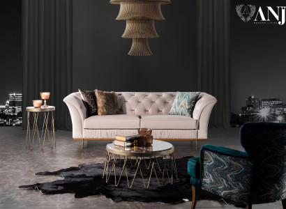 Conjunto de sofás de lujo para sala de estar muebles de tela 3 piezas moderno