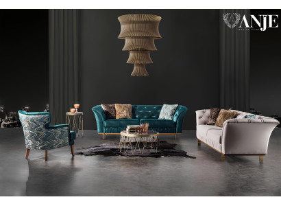 Sofá de tela lujosa para sala de estar grupo de asientos modernos