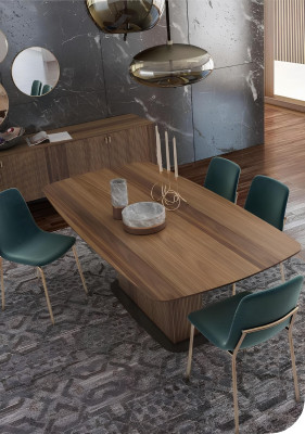 Conjunto de comedor moderno de muebles de lujo mesa sillas aparador