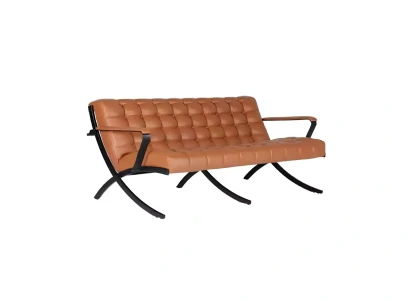 Sofá de 3 plazas Chesterfield Relax de cuero moderno