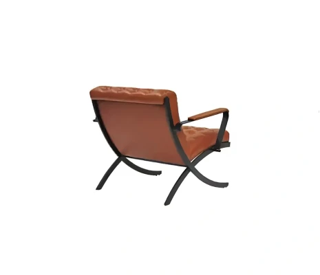 Silla de oficina de lujo con asiento acolchado moderno en marrón JV Mobili