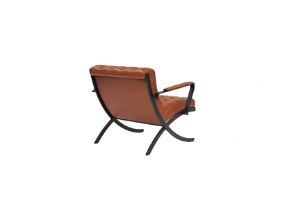 Silla de oficina de lujo con asiento acolchado moderno en marrón JV Mobili