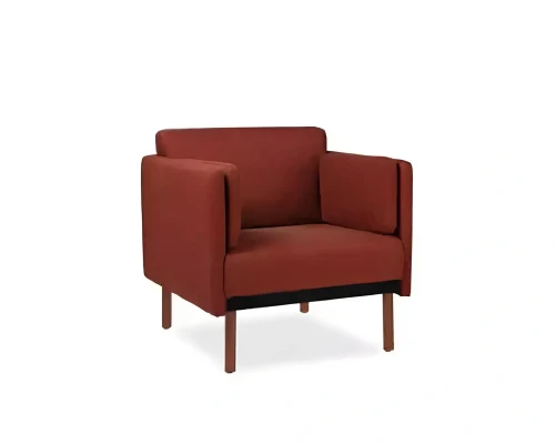 Sillón de lujo moderno con función de cama en madera roja