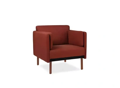 Sillón de lujo moderno con función de cama en madera roja