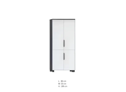 Mueble de oficina moderno en blanco y negro