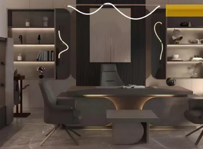 Biblioteca de oficina moderna móvil