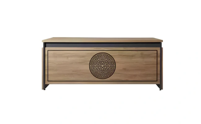 Muebles de madera maciza muebles de oficina mesas armarios estantes marrón