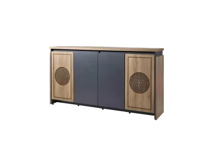 Muebles de madera maciza muebles de oficina mesas armarios estantes marrón