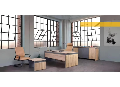Juego de muebles de oficina de madera maciza de 4 piezas