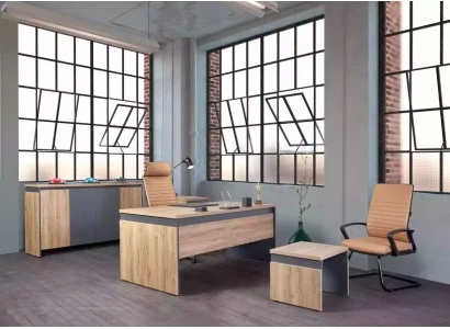 Cómoda de oficina elegante con cajones de madera