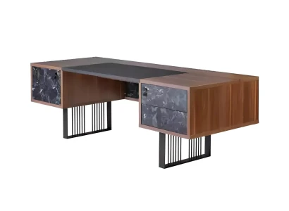 Conjunto de muebles de oficina moderno mesa mesa baja armario